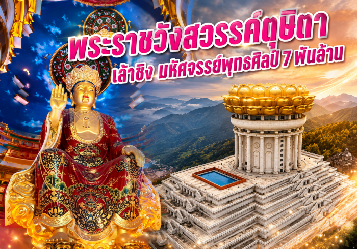 พระราชวังสวรรค์ตุสิตาอลังการพุทธศิลป์มูลค่า 7 พันล้านบาท