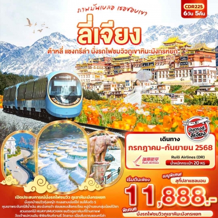 ทัวร์จีน ACH50-48 ภาพมันเบลอ เธอชอบเขา ลี่เจียง นั่งรถไฟชมวิวภูเขาหิมะมังกรหยก CDR225 (280868)